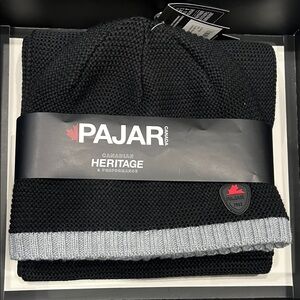 Pajar Black and Gray Heritage Beanie